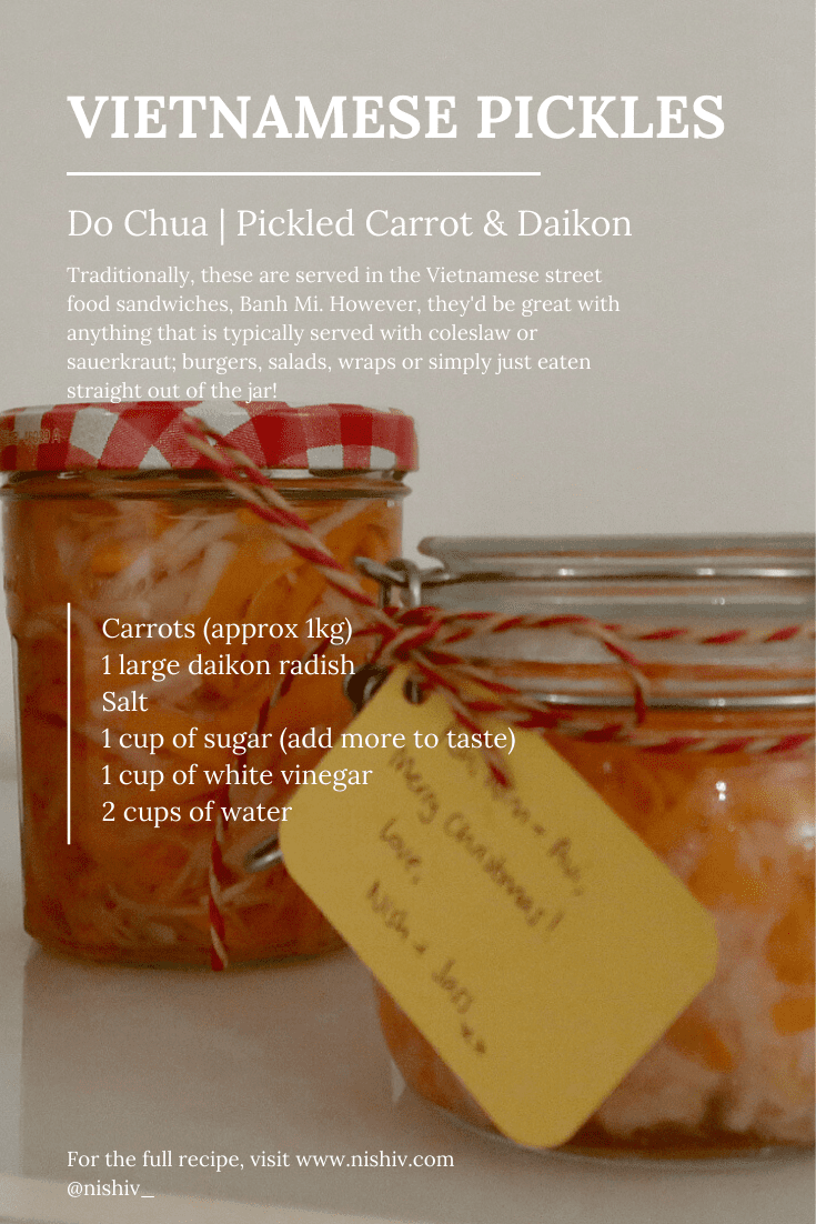 Vietnamese Pickled Carrot & Daikon recipe, Do Chua Recipe, Nishi V