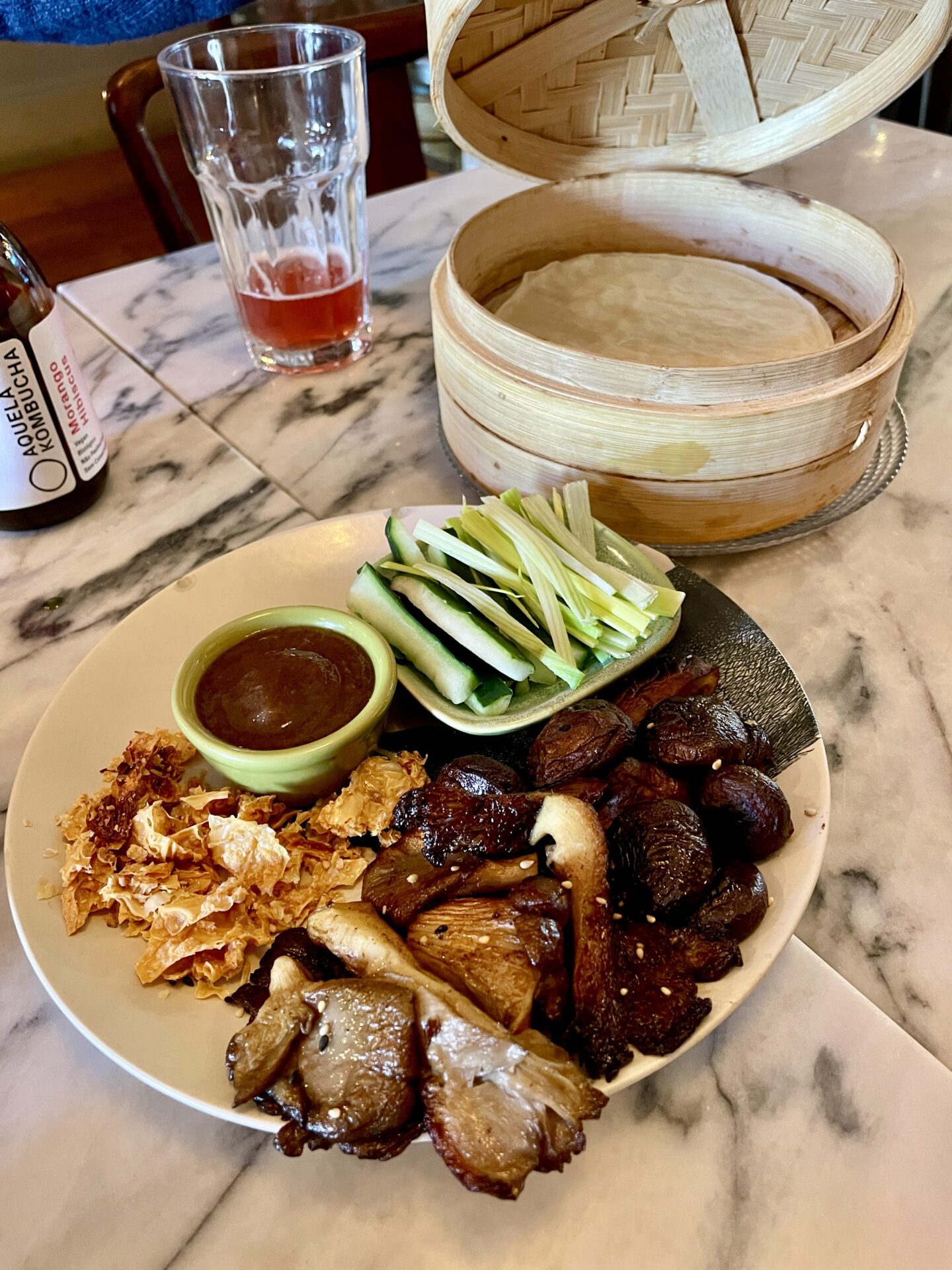 The Best Vegan and Vegetarian Restaurants In Porto, beijing style mushroom pancakes at Especie restaurant