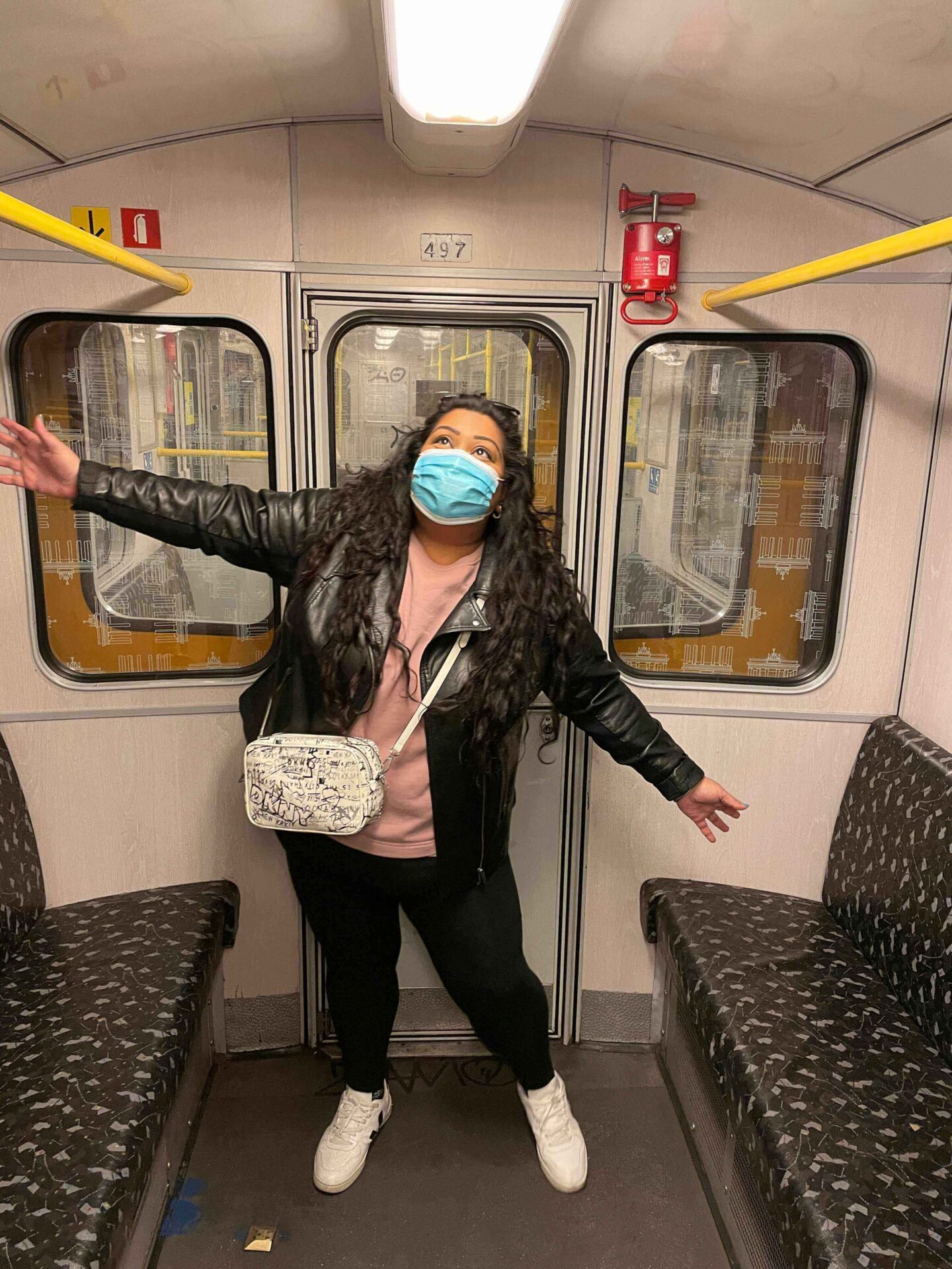 Me on a train in Berlin