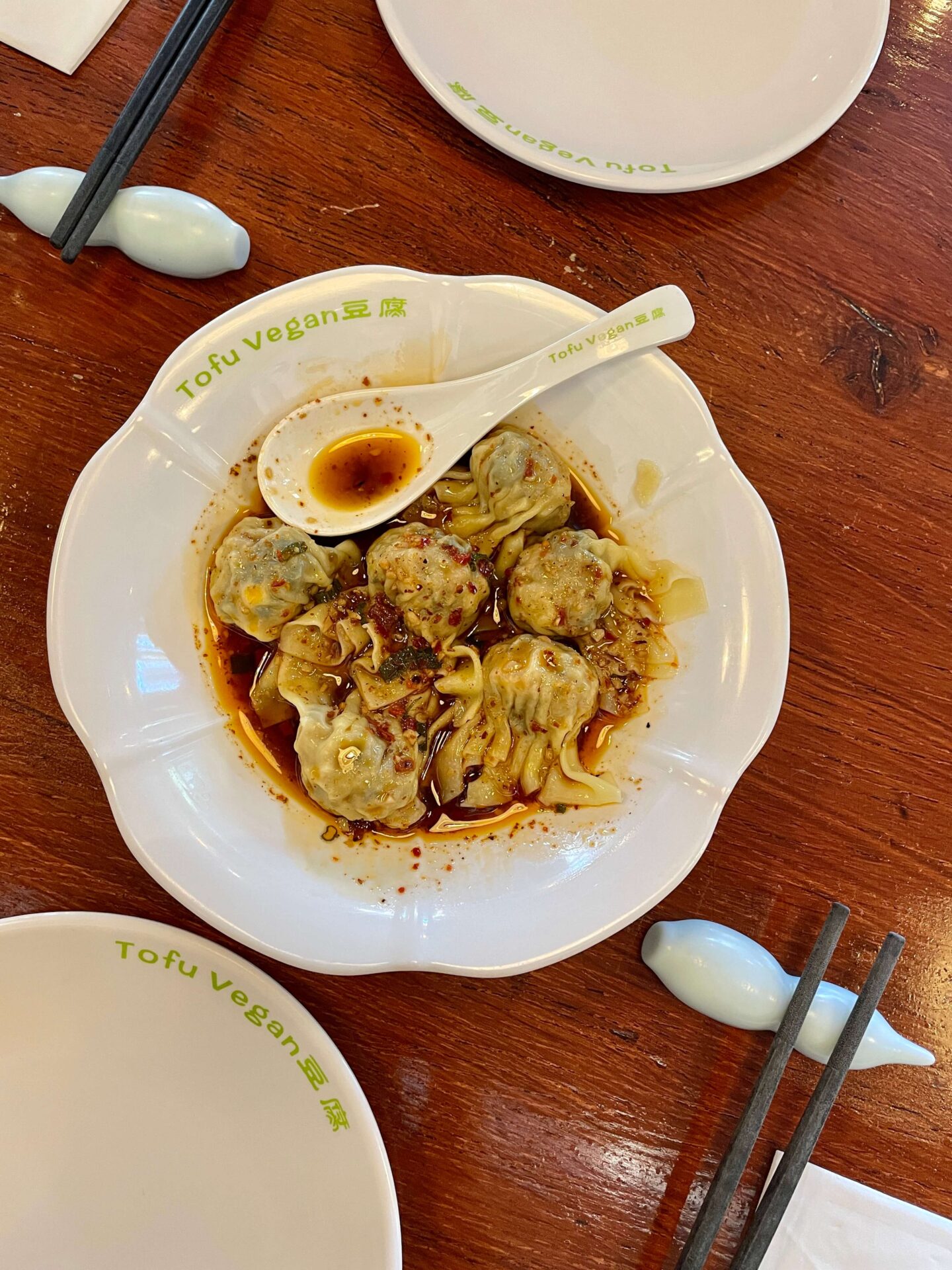 wontons at tofu vegan
