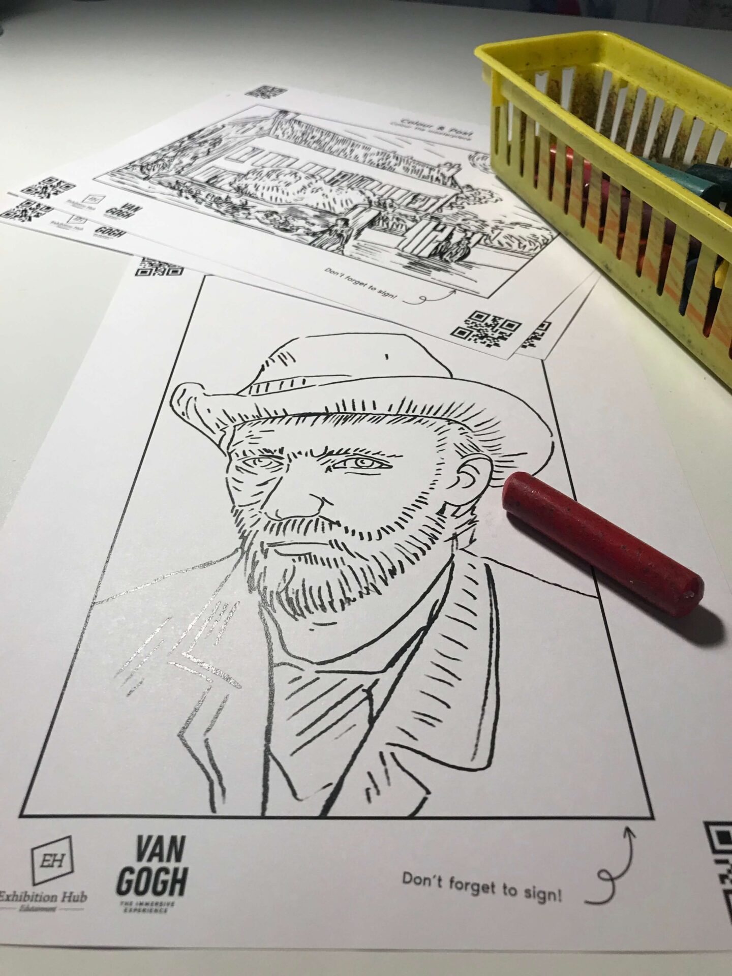 create your own art at the vincent van gogh immersive experience