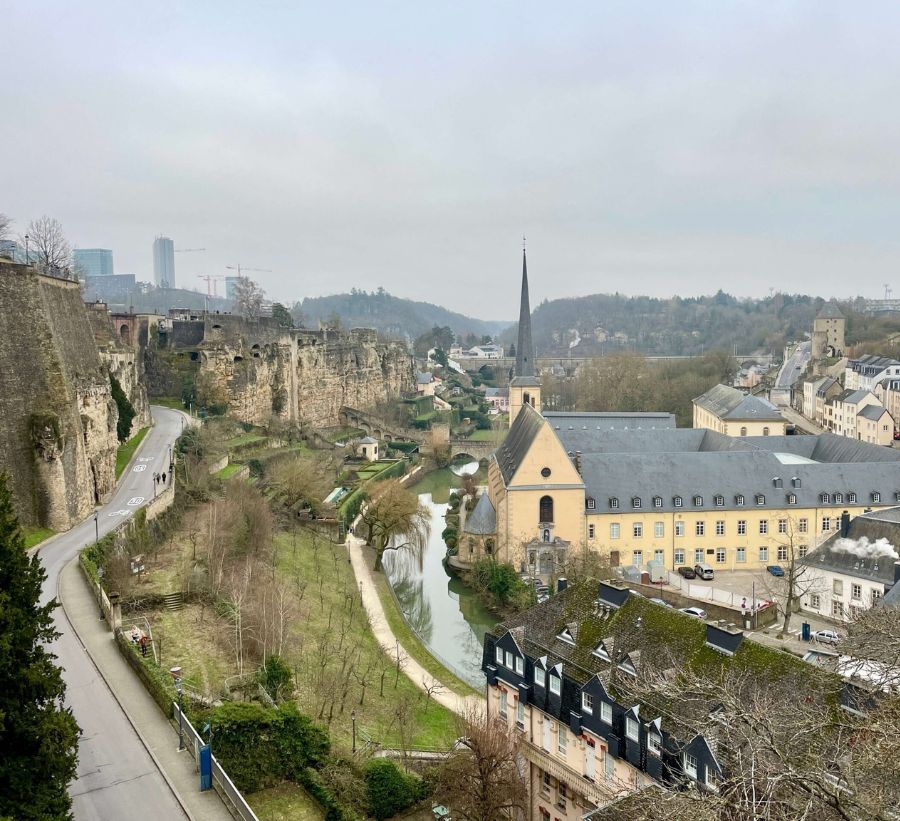 view of luxembourg from chemin du corniche