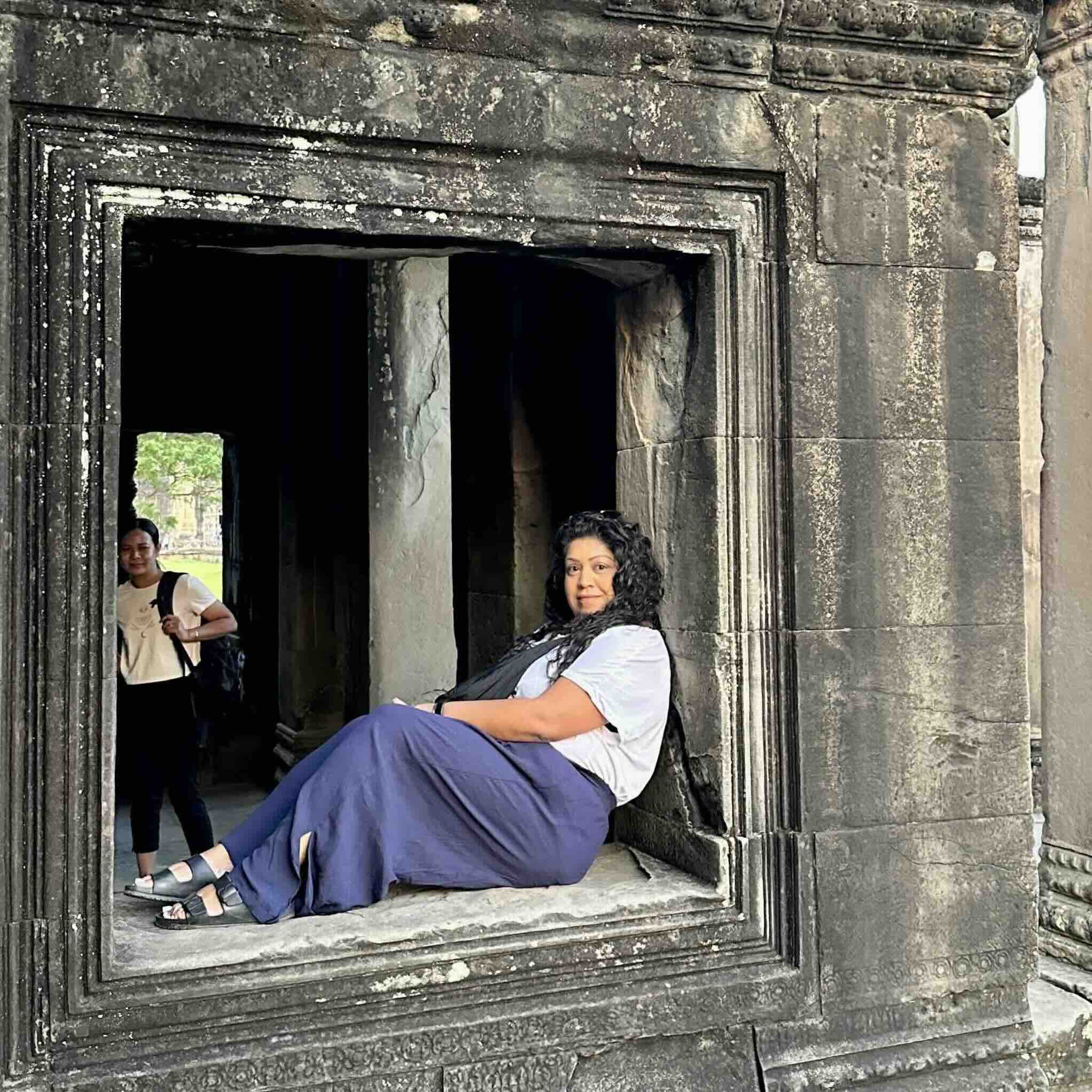 Nishi V at Angkor Wat Cambodia