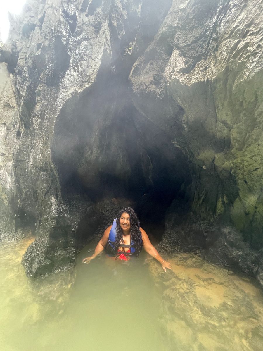 Nishi inside Secret Lagoon in El Nido