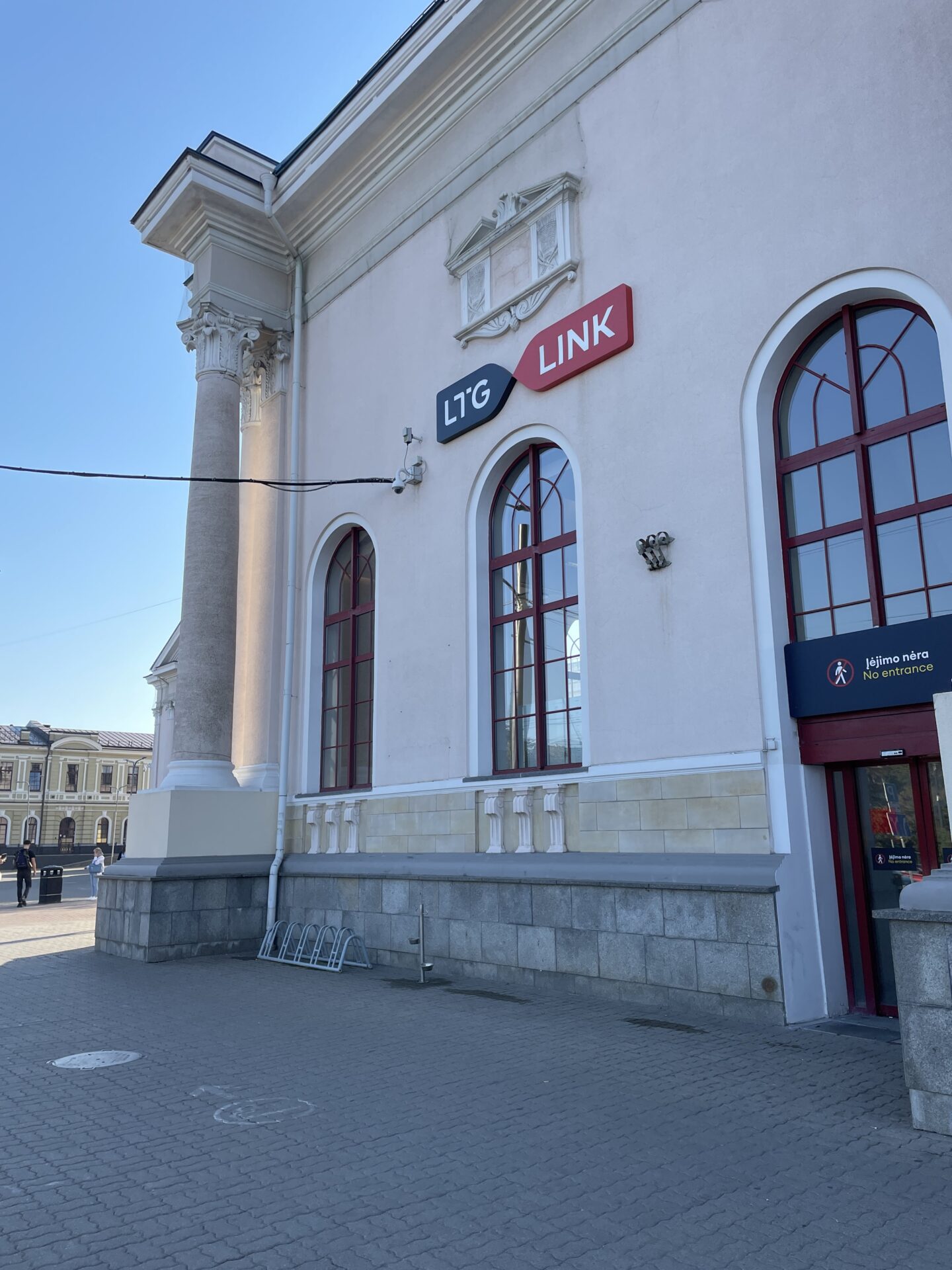 LTG train sign at Vilnius train station
