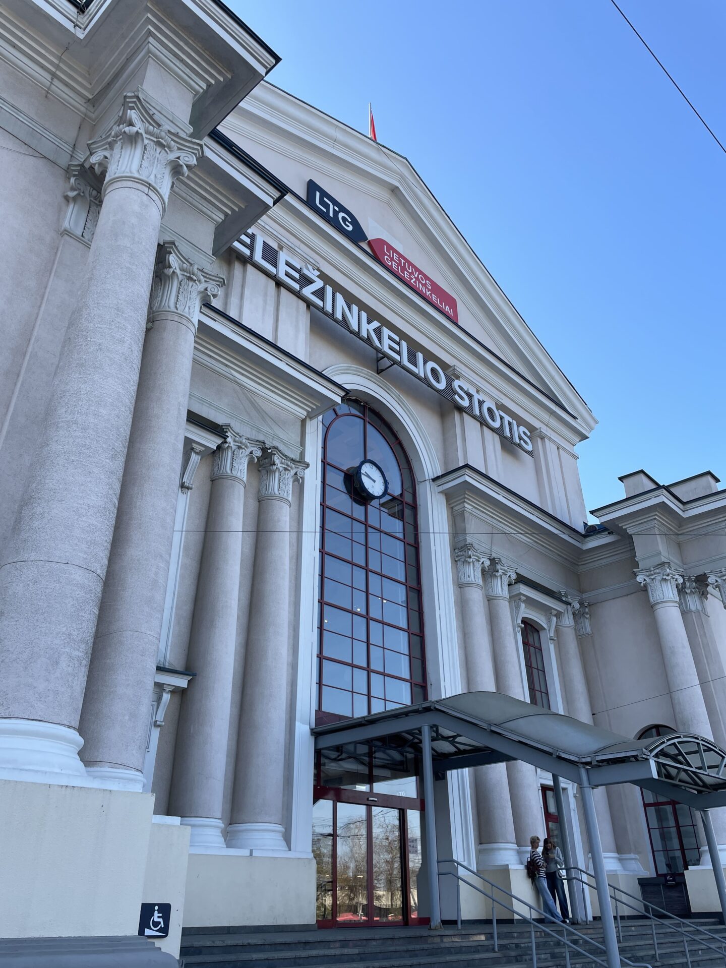 LTG train sign at Vilnius train station