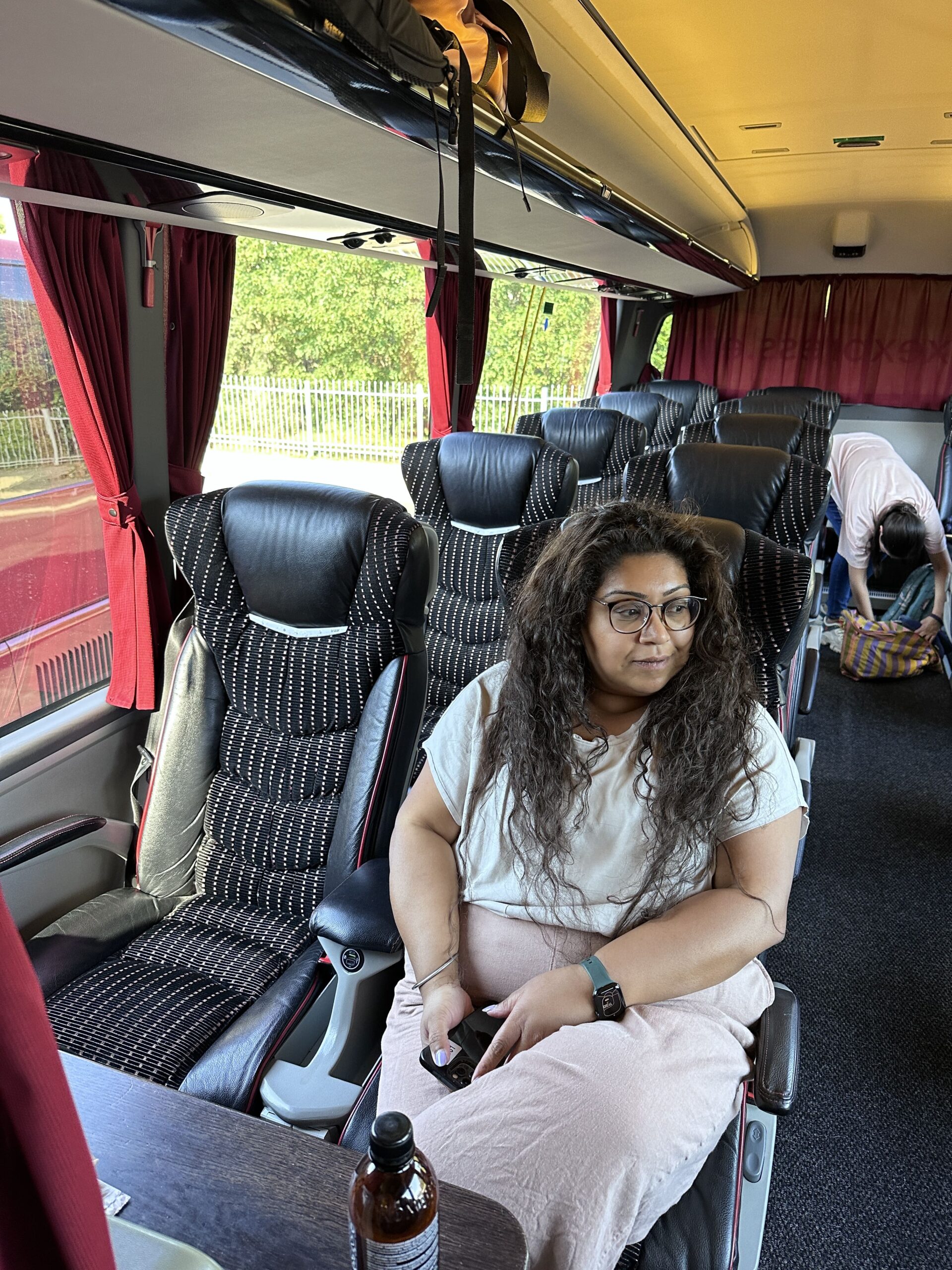 Nishi on Lux Express bus from Vilnius to Riga