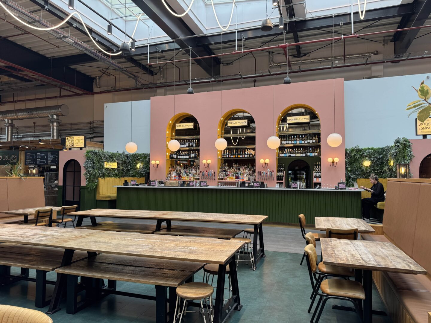 a bar inside Chester Market