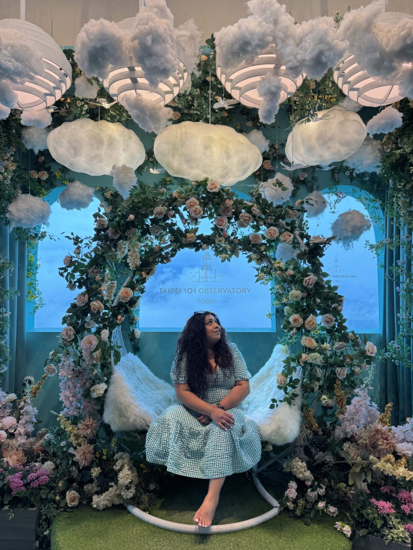 Nishi on the 101st floor observatory at Taipei 101