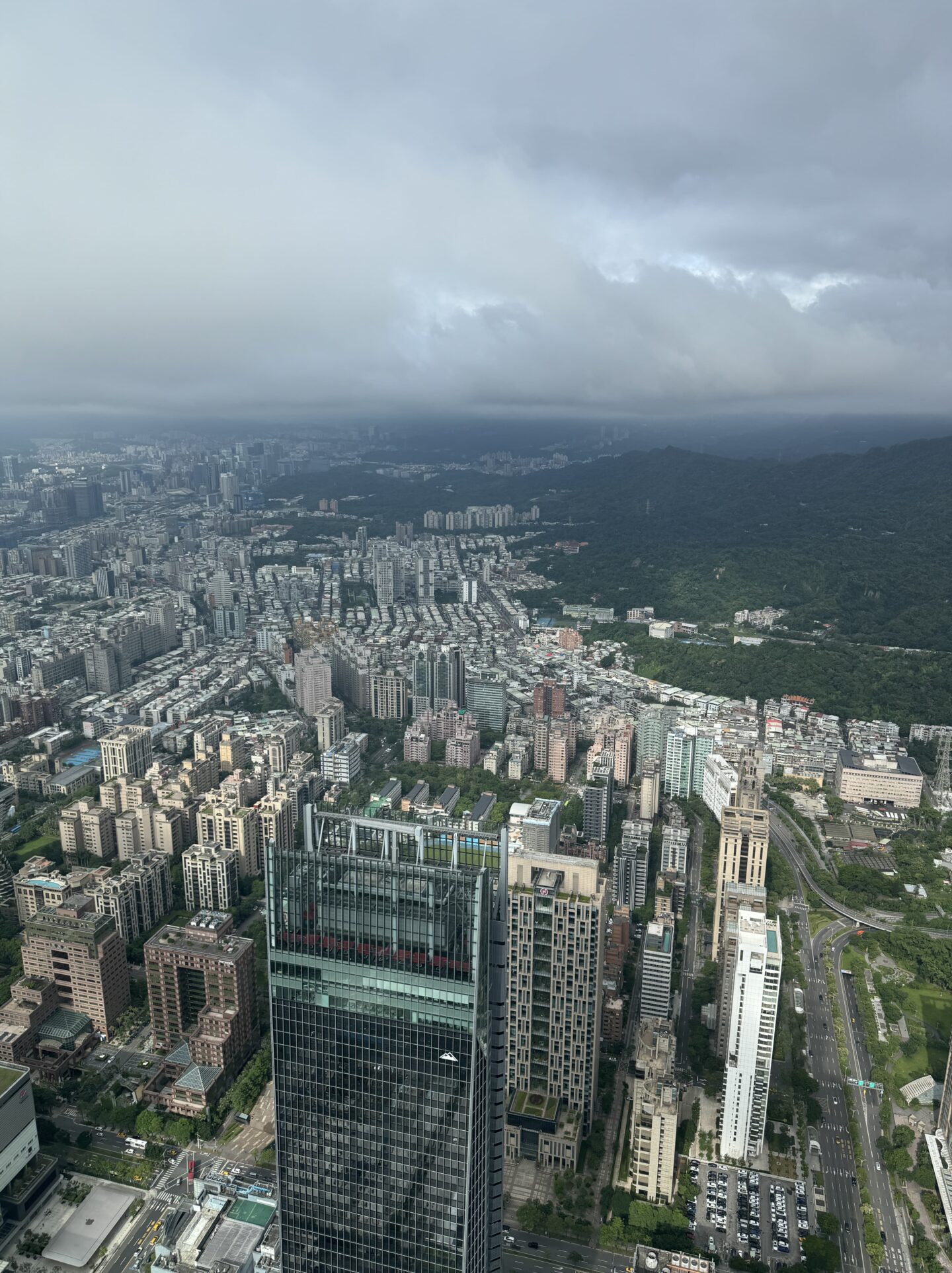 the view of Taipei from 89th floor Taipei 101